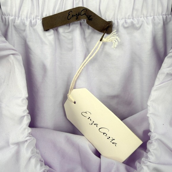 ENZA COSTA Poplin Bubble Skirt Women Small Lavender Maxi Quiet Luxury Resort NEW - Picture 13 of 16